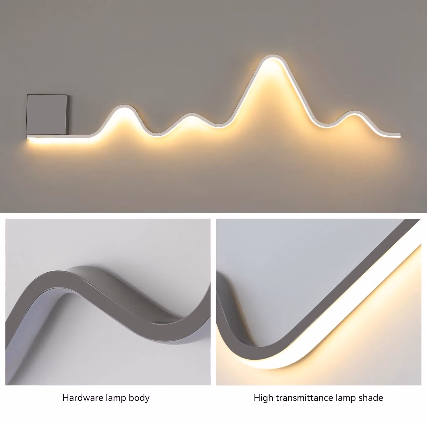Garwarm Modern Dimmable LED Wall Sconce in Black, 30W – 3