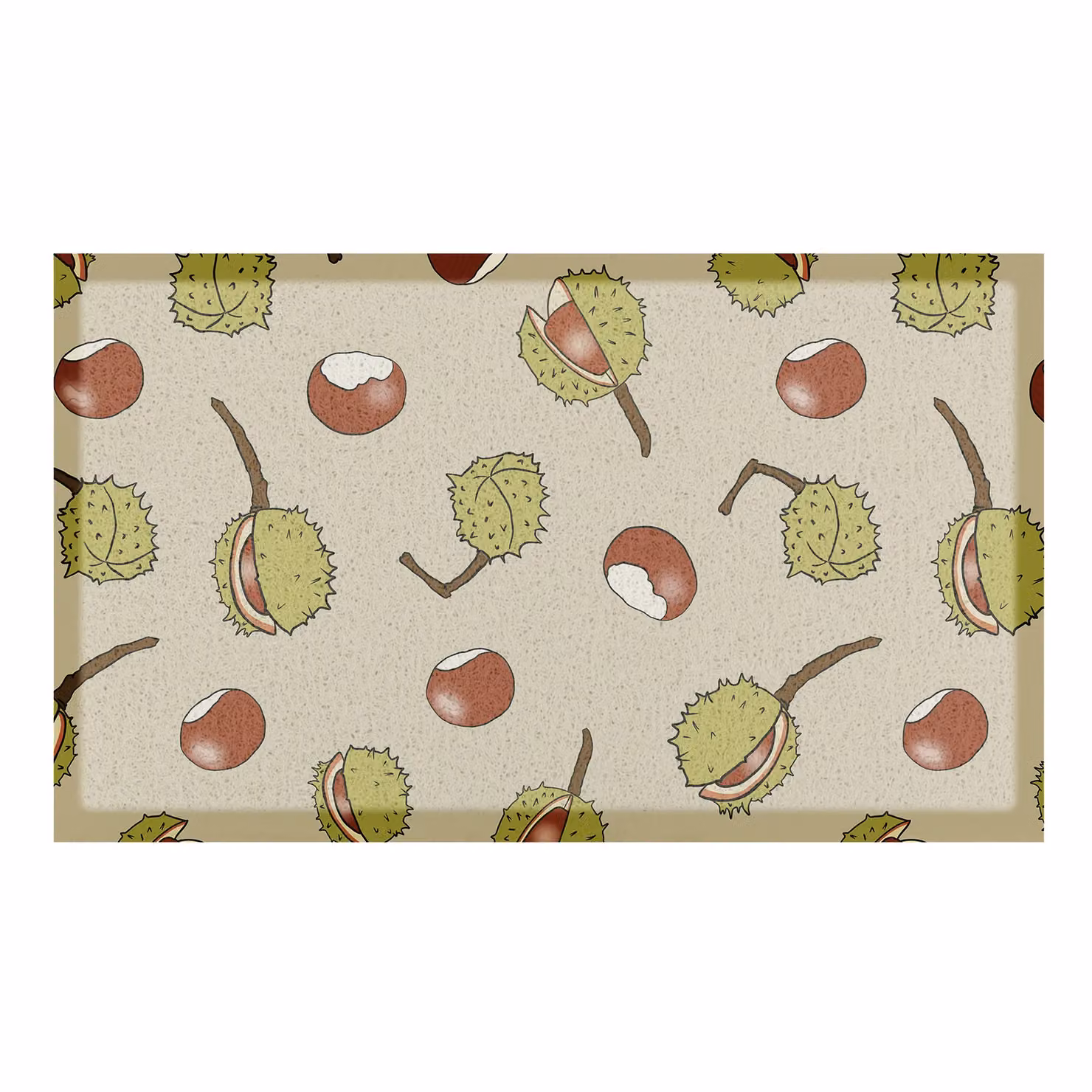 Artsy Mats Chestnuts x TLS Design Indoor Outdoor Doormat in Green, W/D/H: 70 x 40 cm – 2