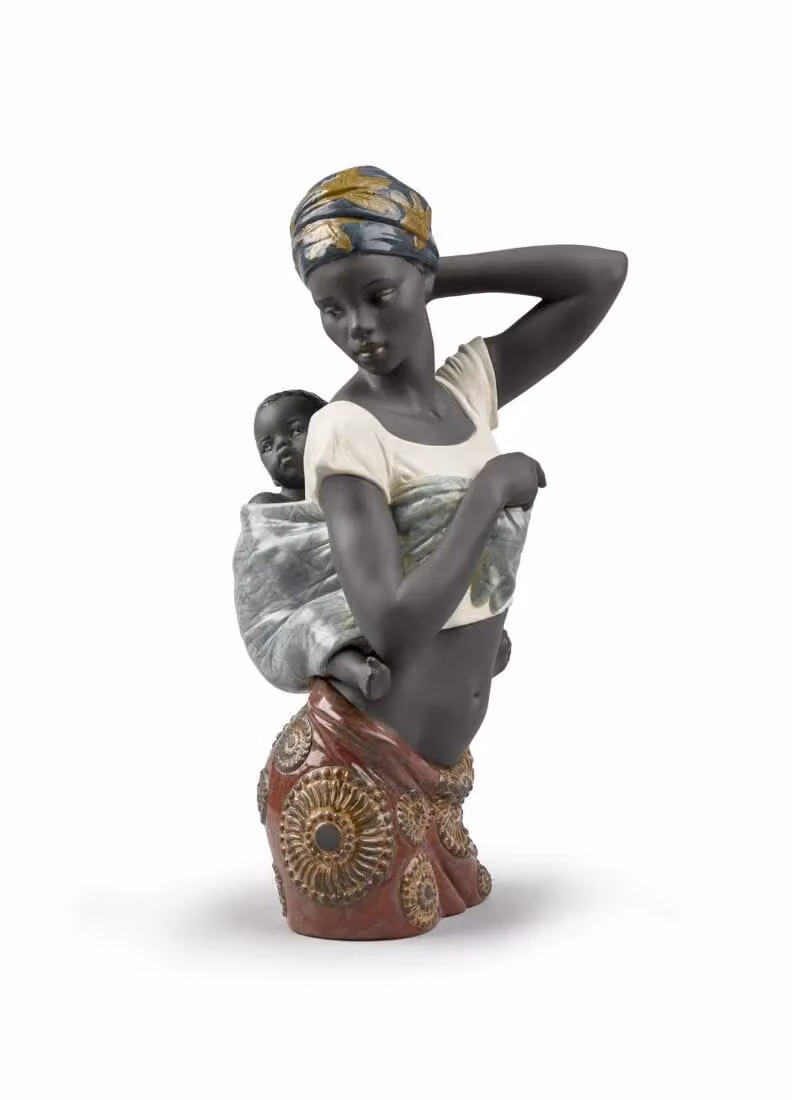 Lladró African Bond Mother Multicolour Porcelain Figurine