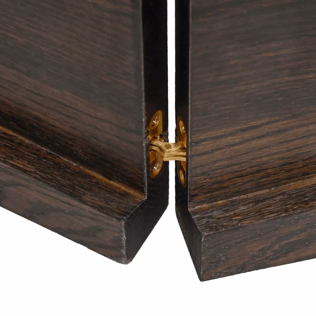 Berkfield Home Table Top Live Edge Solid Wood Countertop in Dark Grey and Brown, W: 120 cm, D: 40 cm, H: 2-4 cm – 5