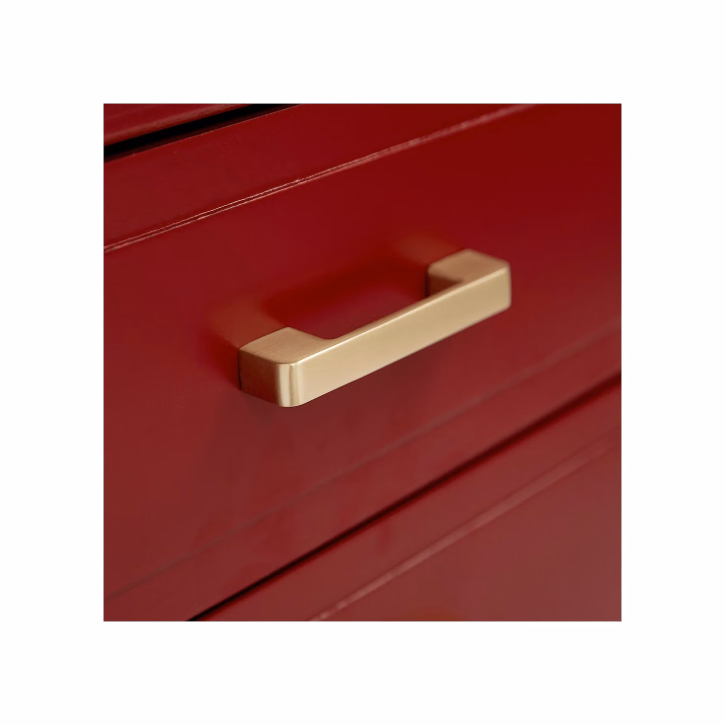 Cabinet Bits Palazzi 2 Drawer Bedside Table in Red Matt Metal – 3