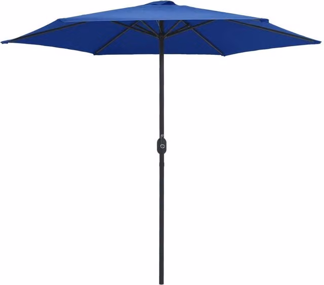 Berkfield Home Outdoor Parasol with Aluminium Pole, Azure Blue, W: 270 cm, D: 246 cm – 1