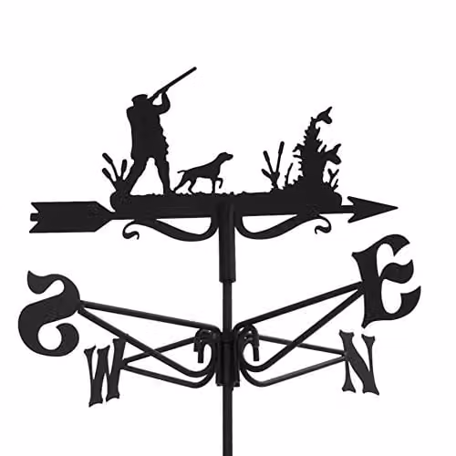 Espira Mini Man With Shotgun Metal Weathervane in Black