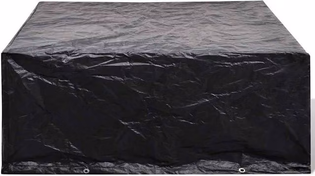 Berkfield Home Water-Repellent Garden Bench Cover in Black, W/D/H: 260 x 260 x 90 cm