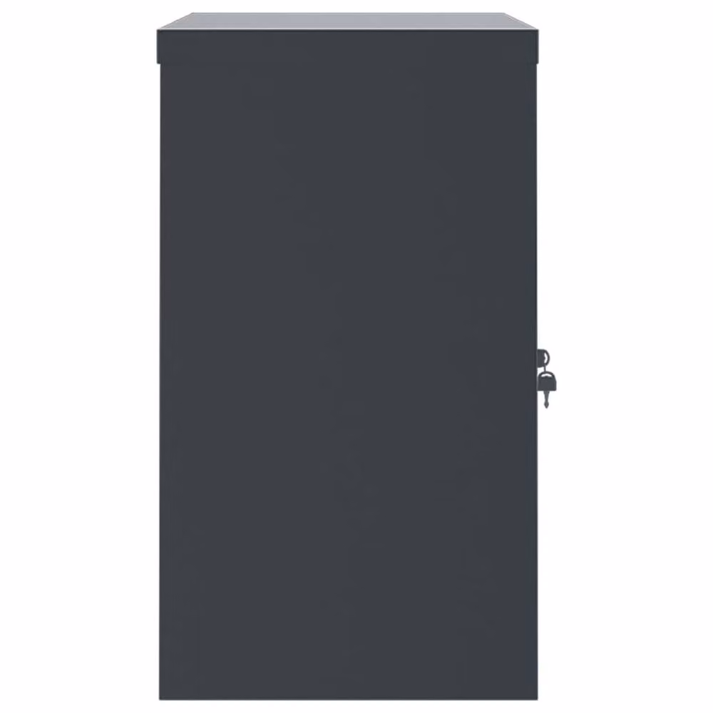Berkfield Home Anthracite Steel File Cabinet in Dark Grey, W/D/H: 90 x 40 x 70 cm – 4