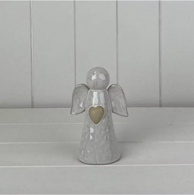 KDMD White Ceramic Angel Tabletop Ornament