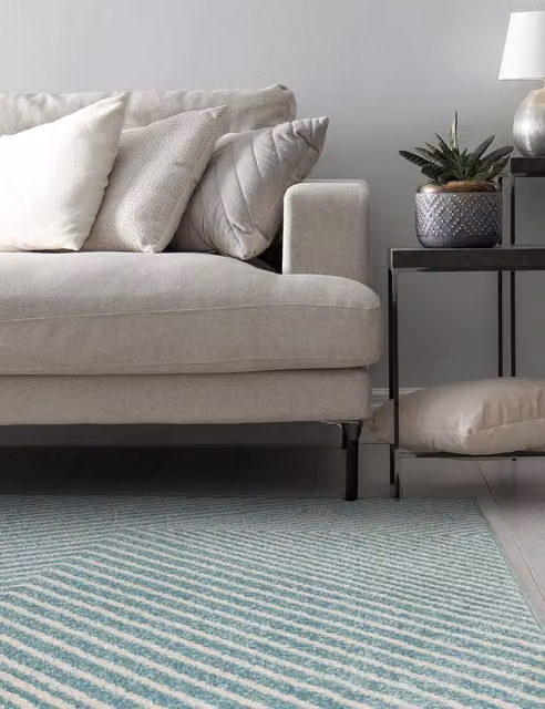 Asiatic Muse Cross Rectangular Rug in Blue