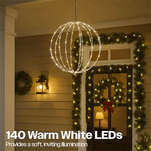Netagon Gold Copper LED Sphere Christmas Lights with Timer and 10m Lead – 2