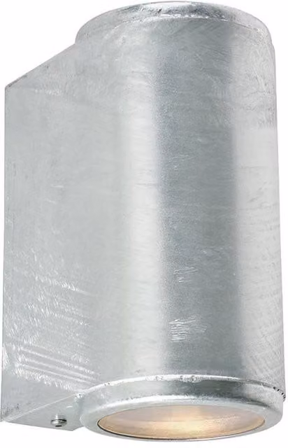 Netlighting Mandal Outdoor 2 Light Up and Down Wall Light in Grey Galvanised Steel with IP44 Rating and GU10 Socket