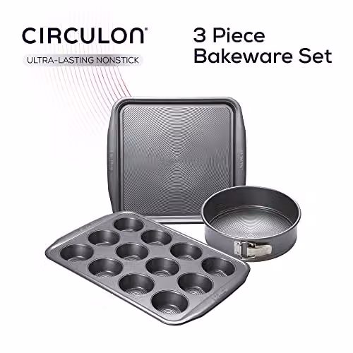 Circulon Momentum 3 Piece Non Stick Carbon Steel Bakeware Set, Grey – 2