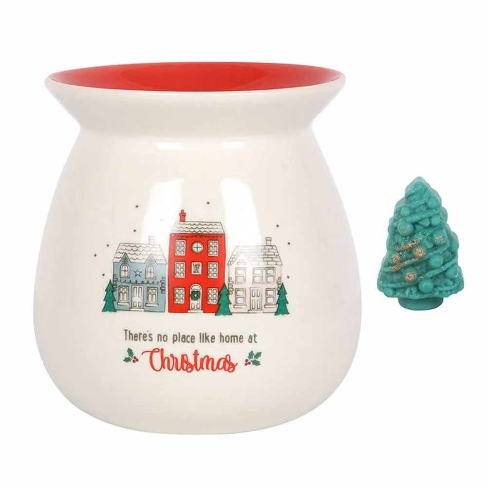 Uniqueful No Place Like Home Ceramic Wax Melt Burner Gift Set, Multicolour Christmas Design – 2