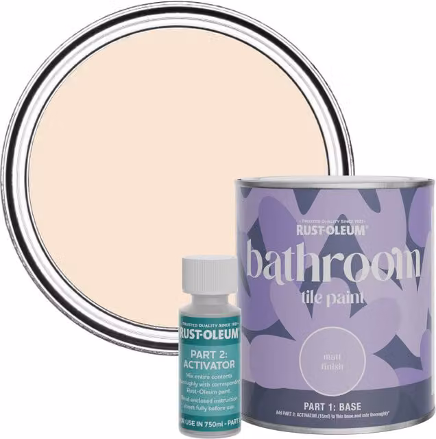 Rust-Oleum Matt Finish Bathroom Tile Paint in Melrose Pink, 750ml