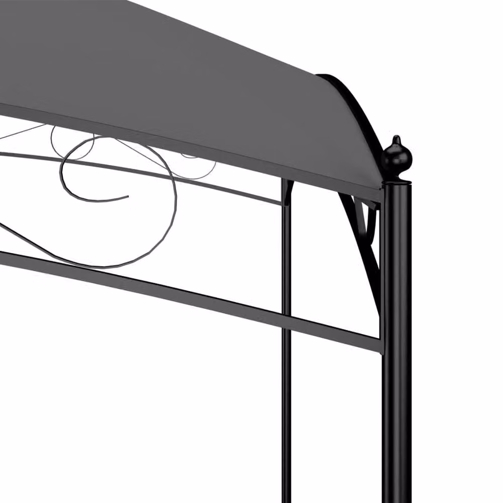 Berkfield Home Anthracite Gazebo in Dark Grey, W/D/H: 3 x 3 x 2.65 m – 2