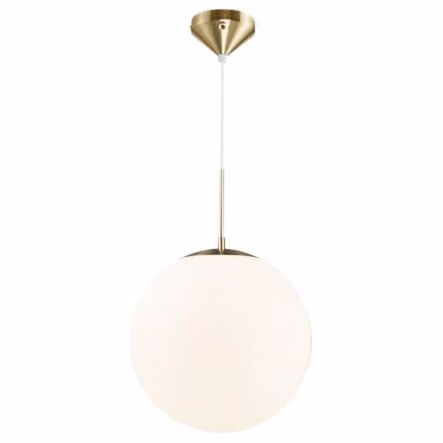 Nordlux Grant Sphere Pendant Light in Gold/Brass and Transparent Glass, Diameter: 35 cm