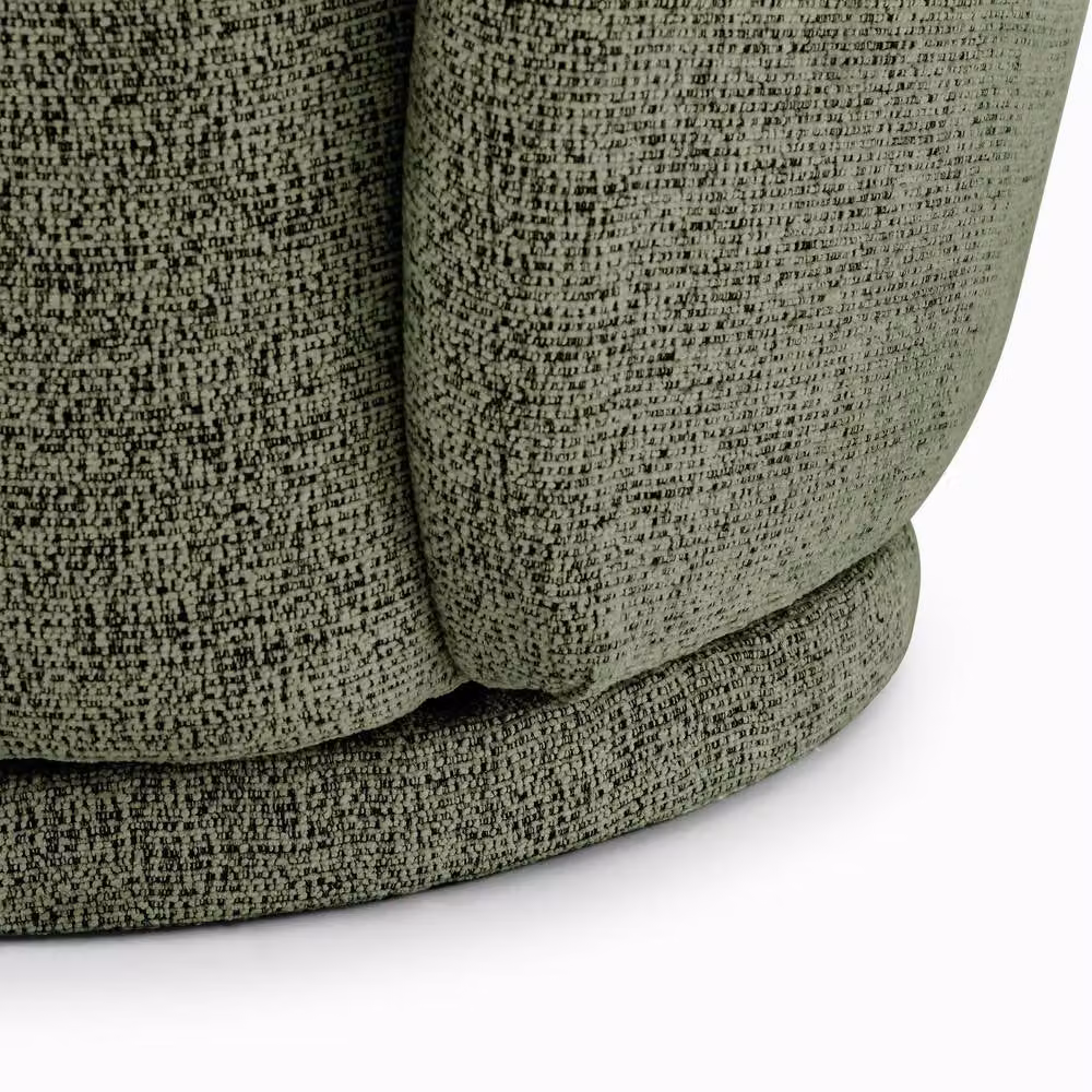 FurnitureboxUK Romilly Green Fabric Swivel Accent Tub Chair – 4