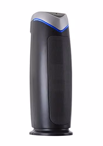 PureMate Hepa Air Purifier with Ioniser and UV Lamp, Black, featuring True Hepa and Activated Carbon Filters with Filter Change Indicator and Timer – 1