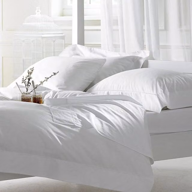 Bellissimo 400 TC Cotton Duvet Set in White, King Size (1 Duvet Cover and 2 Oxford Pillowcases)
