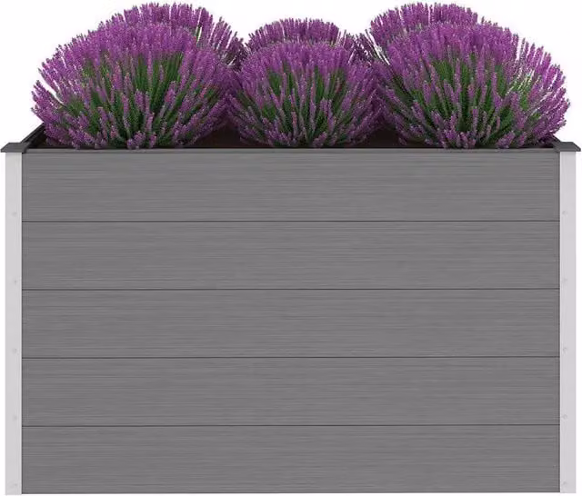 Berkfield Home Garden Grey WPC Raised Bed W/D/H: 150 x 100 x 91 cm – 1