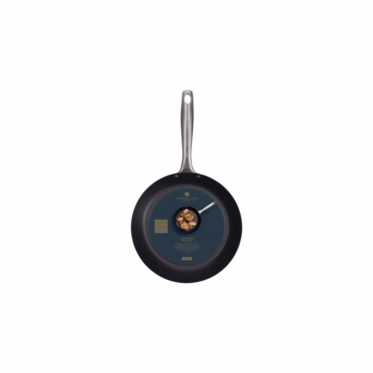 MasterClass Induction Non-Stick Ceramic Frying Pan, 26cm, Black or Grey – 4