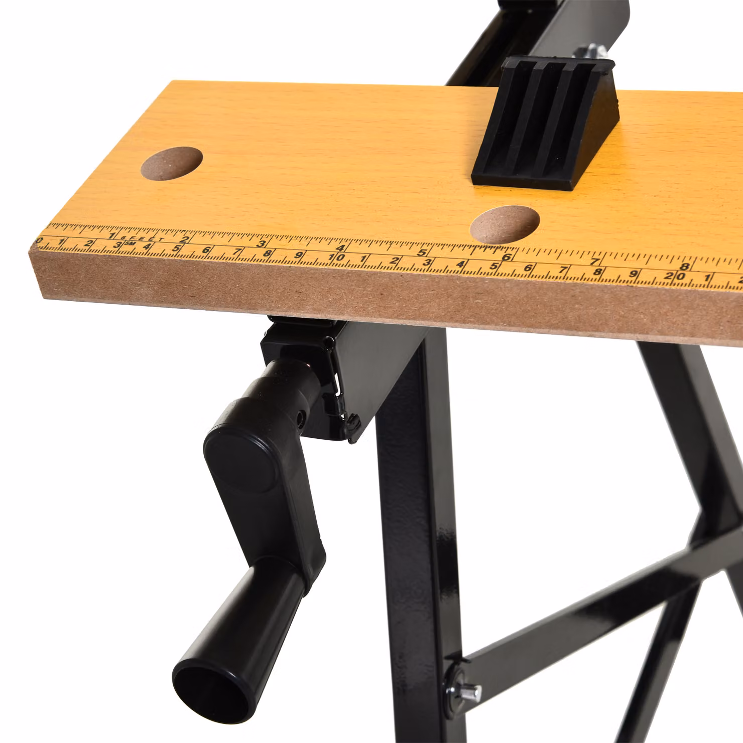 DURHAND 4-in-1 Folding Sawhorse Clamp Table with 4 Adjustable Clamping Pegs, Black – 9