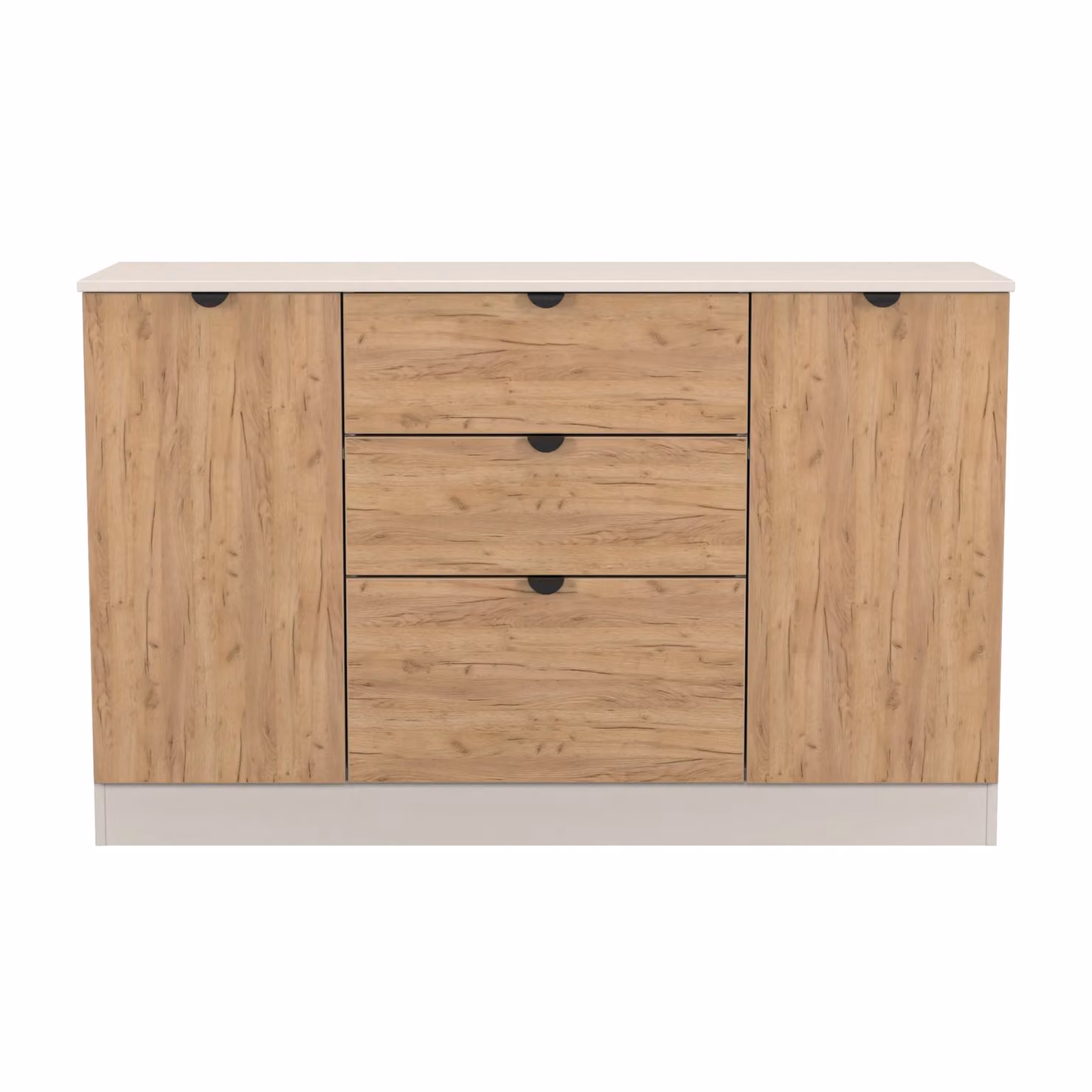 Ready Assembled 2 U Norway 2 Door 3 Drawer Sideboard in Beige – 2