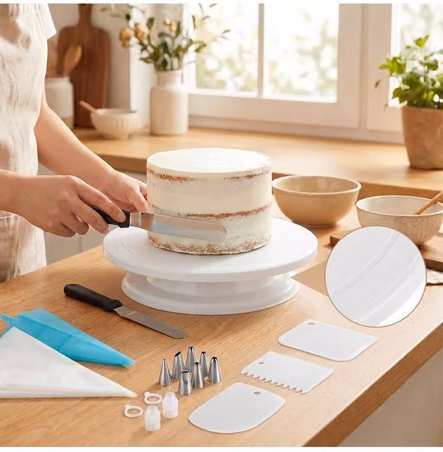 Living and Home 76-Piece Cake Decorating Set with Piping Bags and Nozzles in White
