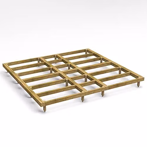 Powersheds Premium Wooden Shed Base in Natural Brown with 90 x 50 mm Pressure Treated Tanalised Timber Bearers – 1