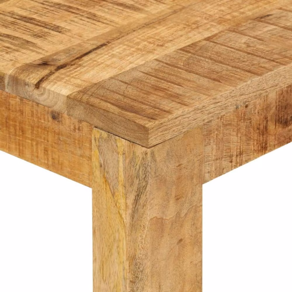 Berkfield Home Dense Rectangular Dining Table in Brown Solid Mango Wood, W/D/H: 110 x 55 x 76 cm – 3