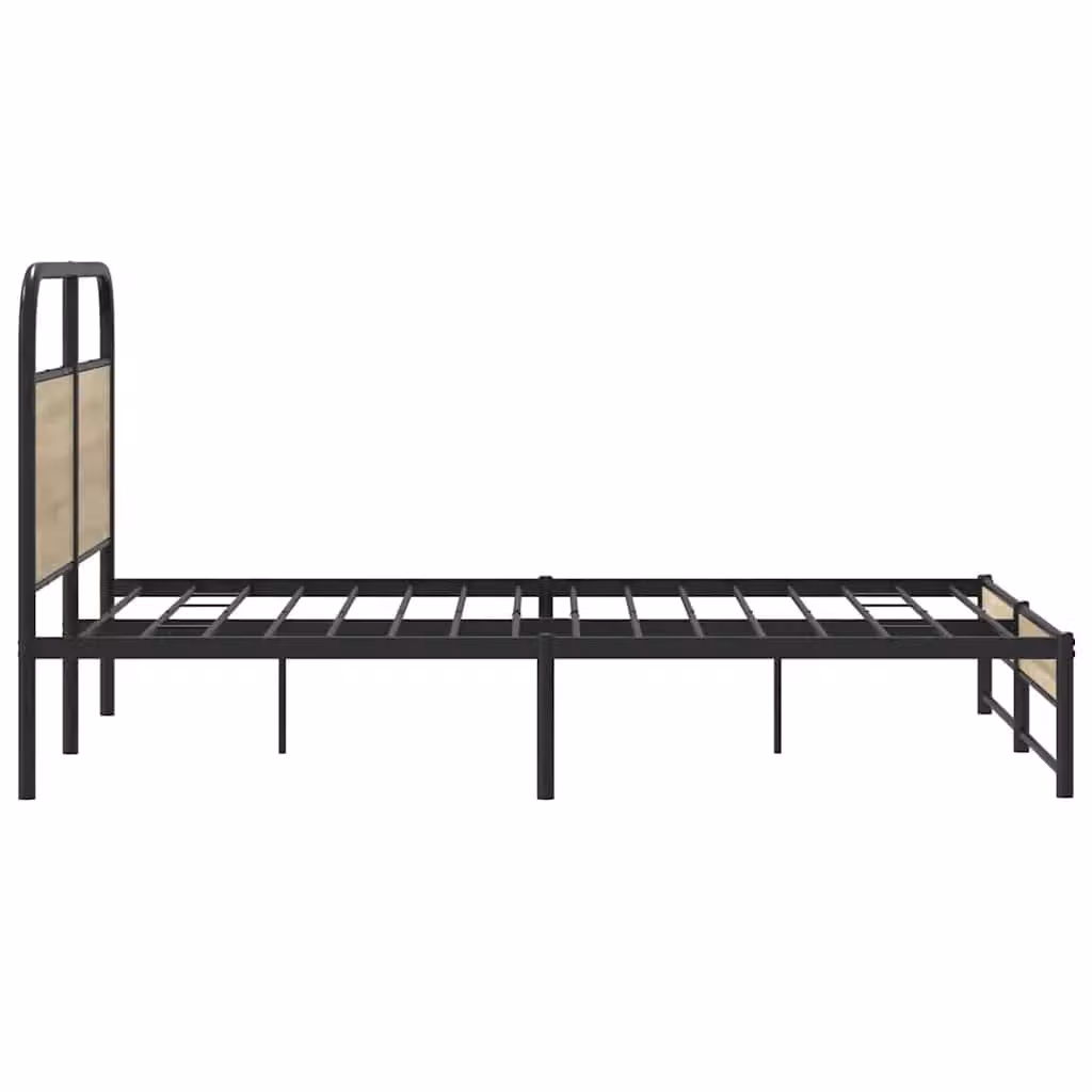 Berkfield Home Bed Frame in Smoked Oak and Brown Engineered Wood with Drawers, W: 140 cm, D: 200 cm – 3