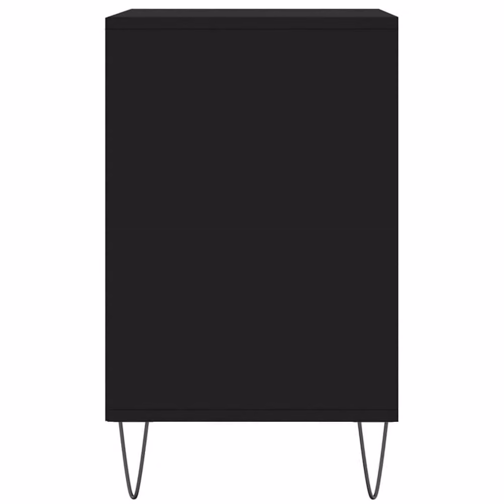 Berkfield Home Modern Black Shoe Cabinet with Internal Shelves, W: 102 cm, D: 36 cm, H: 60 cm – 4