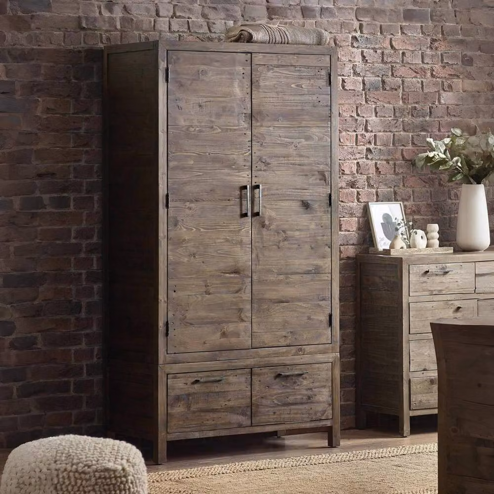Cheshire Premium Legacy 2 Door Wardrobe in Beige and Brown – 3
