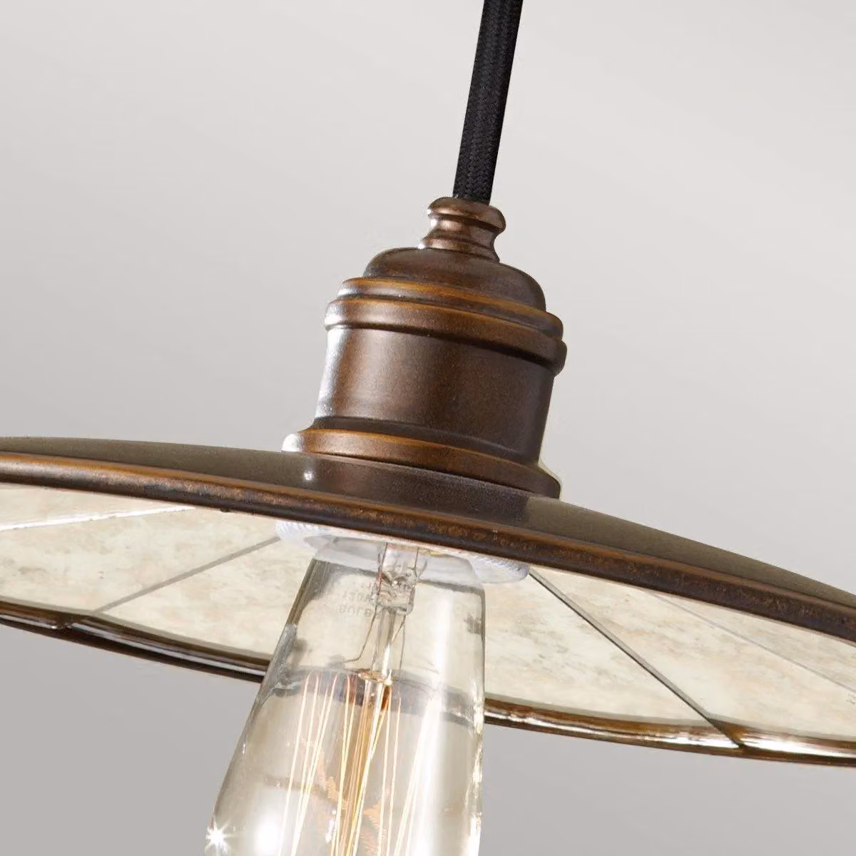 Netlighting Urban Renewal Dome Ceiling Pendant Light in Bronze and Black with E27 Socket – 3