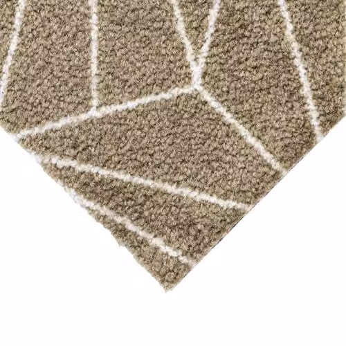 JVL Mega Machine Washable Non-Slip Entrance Doormat, Brown Geo, W: 50 cm, D: 75 cm – 3