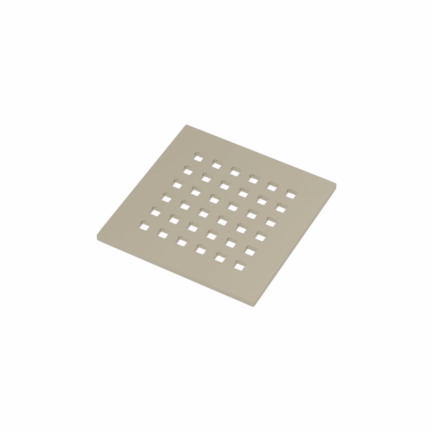 Royal Bathrooms Brushed Nickel Square Shower Tray Waste Drain Cover in Silver