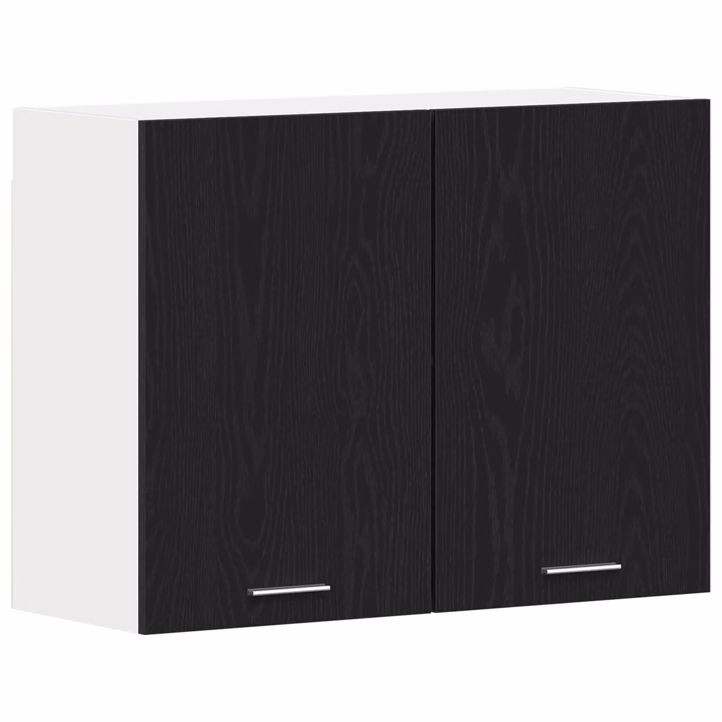 Berkfield Home Black Oak Modern Wall Mounted Kitchen Cabinet with Hinged Doors and Internal Shelves, W: 80 cm, D: 31 cm, H: 60 cm – 2