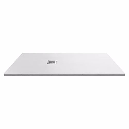 nuie NLT61053 Modern Slimline Rectangular Shower Tray, W: 160 cm, D: 80 cm, White