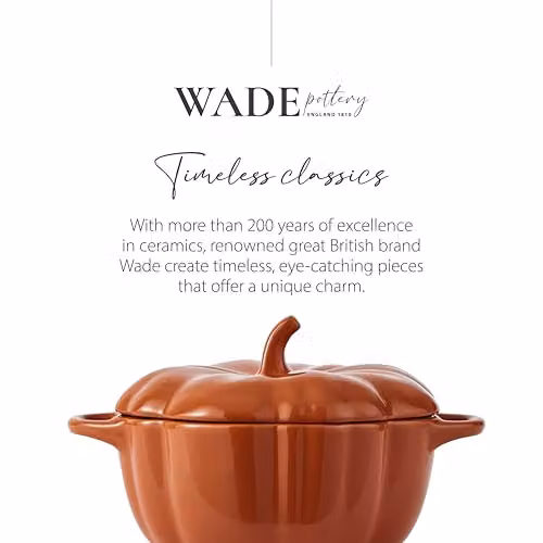 Tower Orange Pumpkin Stoneware Casserole Dish with Lid, 0.71 l, Diameter: 19.5 cm – 6