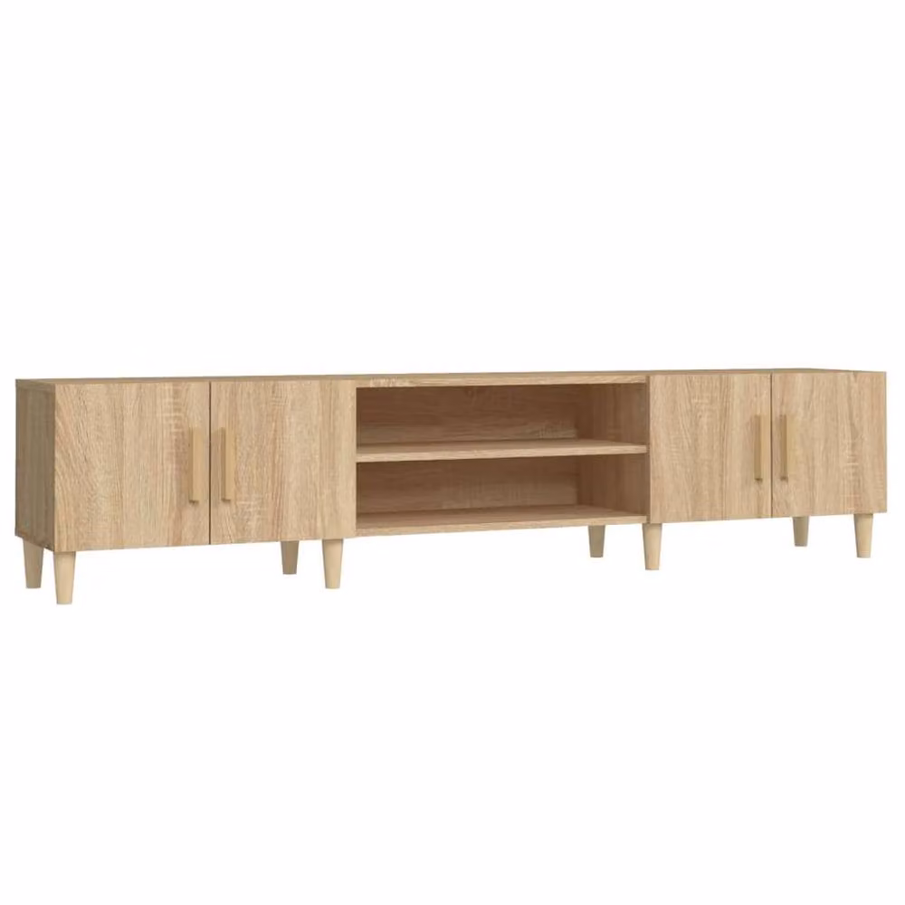 Berkfield Home TV Cabinet in Sonoma Oak, Brown, W: 180 cm, D: 31.5 cm, H: 40 cm – 2