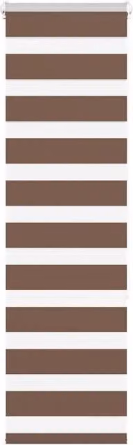 Berkfield Home Brown Polyester Zebra Blind W: 45 cm, H: 150 cm