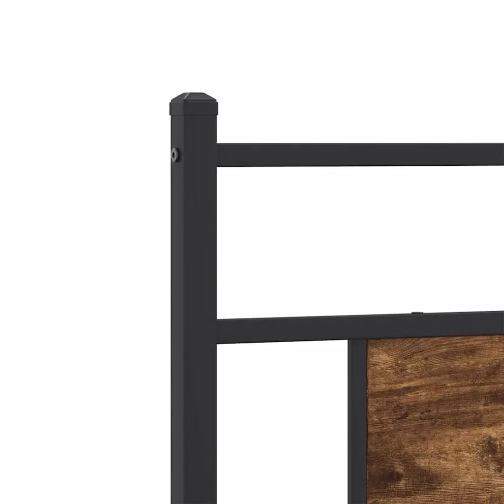 Berkfield Home Small Single Bed Frame in Smoked Oak Brown, Engineered Wood – 4