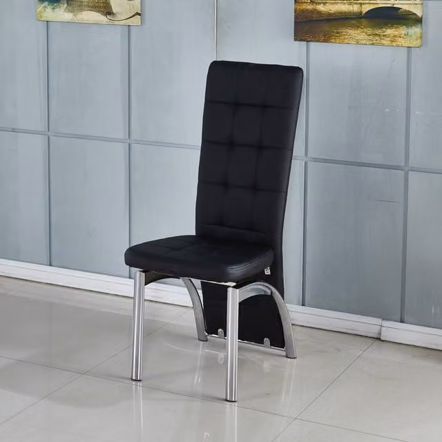 Modernique Grace Faux Leather Dining Chairs in Black and White