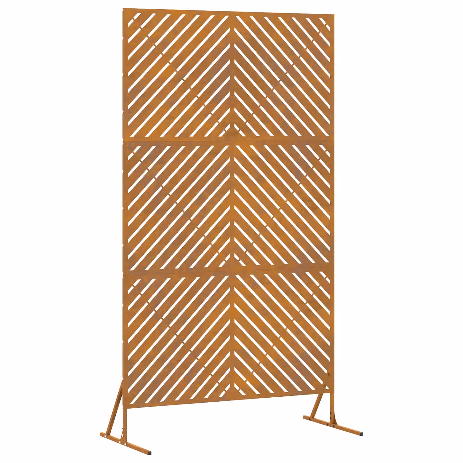 Berkfield Home Rectangular Stainless Steel Fence Panels in Brown, W: 100 cm, H: 180 cm – 2