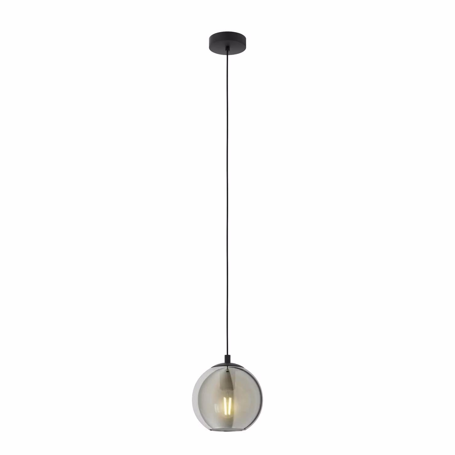 Eglo Ariscani Modern Black Glass and Metal Suspended Pendant Light – 2