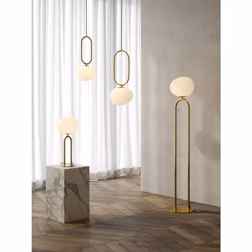 Nordlux Shapes Floor Lamp in Gold and Brass with Transparent Glass, E27 – 2
