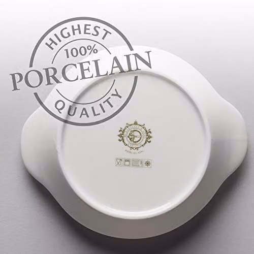 WM Bartleet & Sons 1750 Porcelain Round Gratin Dish, White, Diameter: 19 cm and 26 cm – 4