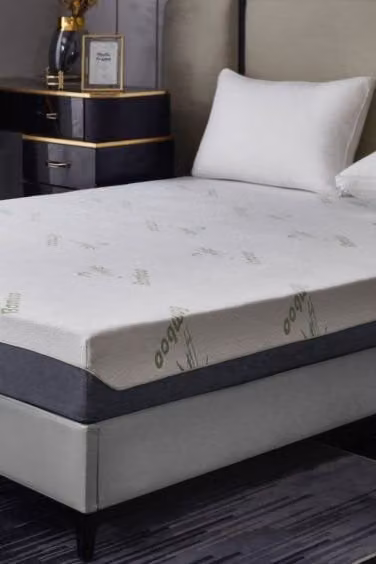 Ezysleep Bamboo Memory Foam Mattress in White, W/D/H: 90 x 200 x 18 cm – 1
