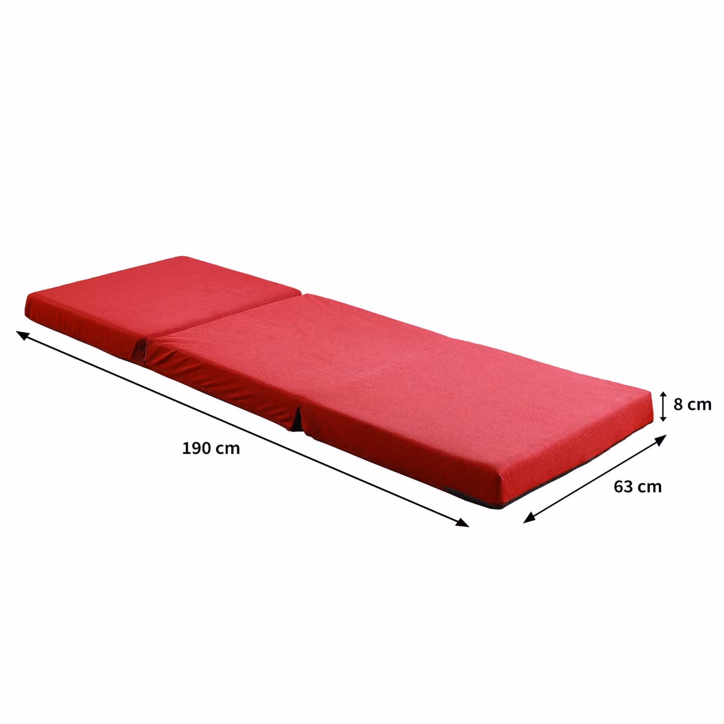 Rest Relax Badenia Visco Therapy Folding Z Bed Futon Mattress, Small Single, Pink, Depth: 8 cm – 2