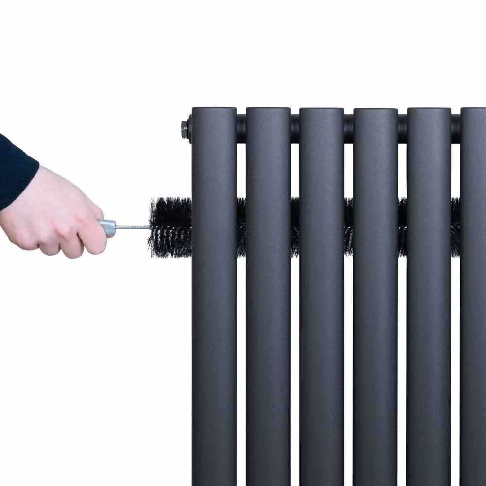 Monstershop Oval Single Column Steel Radiator in Anthracite Grey, W: 60.0 cm, H: 78.0 cm – 6