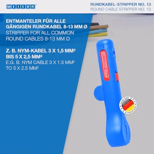 Weicon Round Cable Stripper No. 13 in Blue or Black – 3