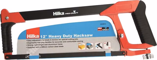 Hilka Heavy Duty Hacksaw in Black and Red – 2
